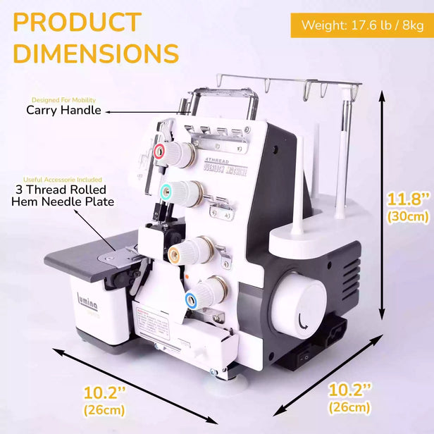 Lumina Sienna Portable Serger Machine